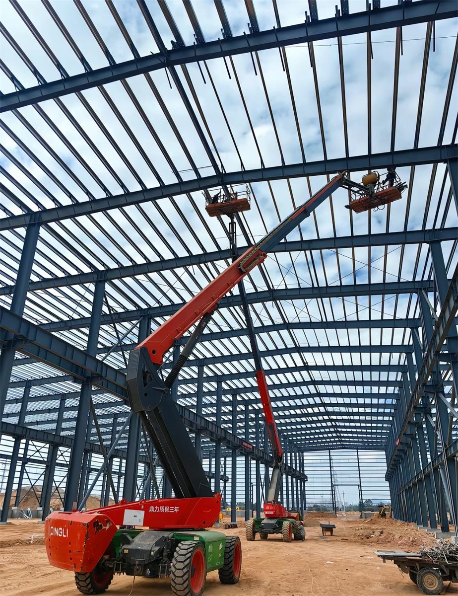 Steel workshop roof frame installation reference